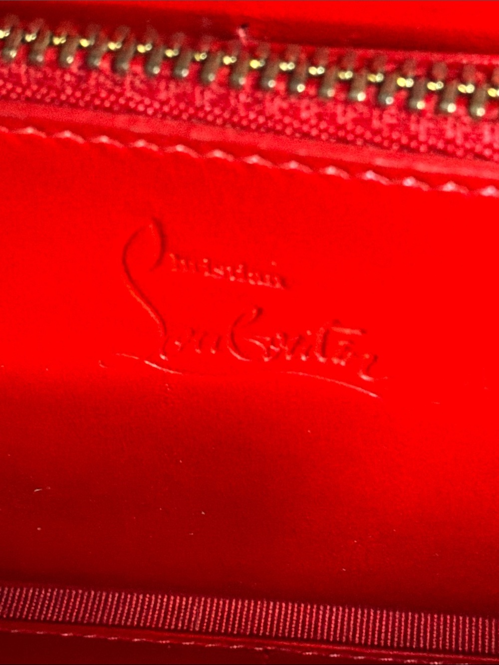 Christian Louboutin Panettone Black Studded Zip Wallet with Red Trim - Picture 6 of 6